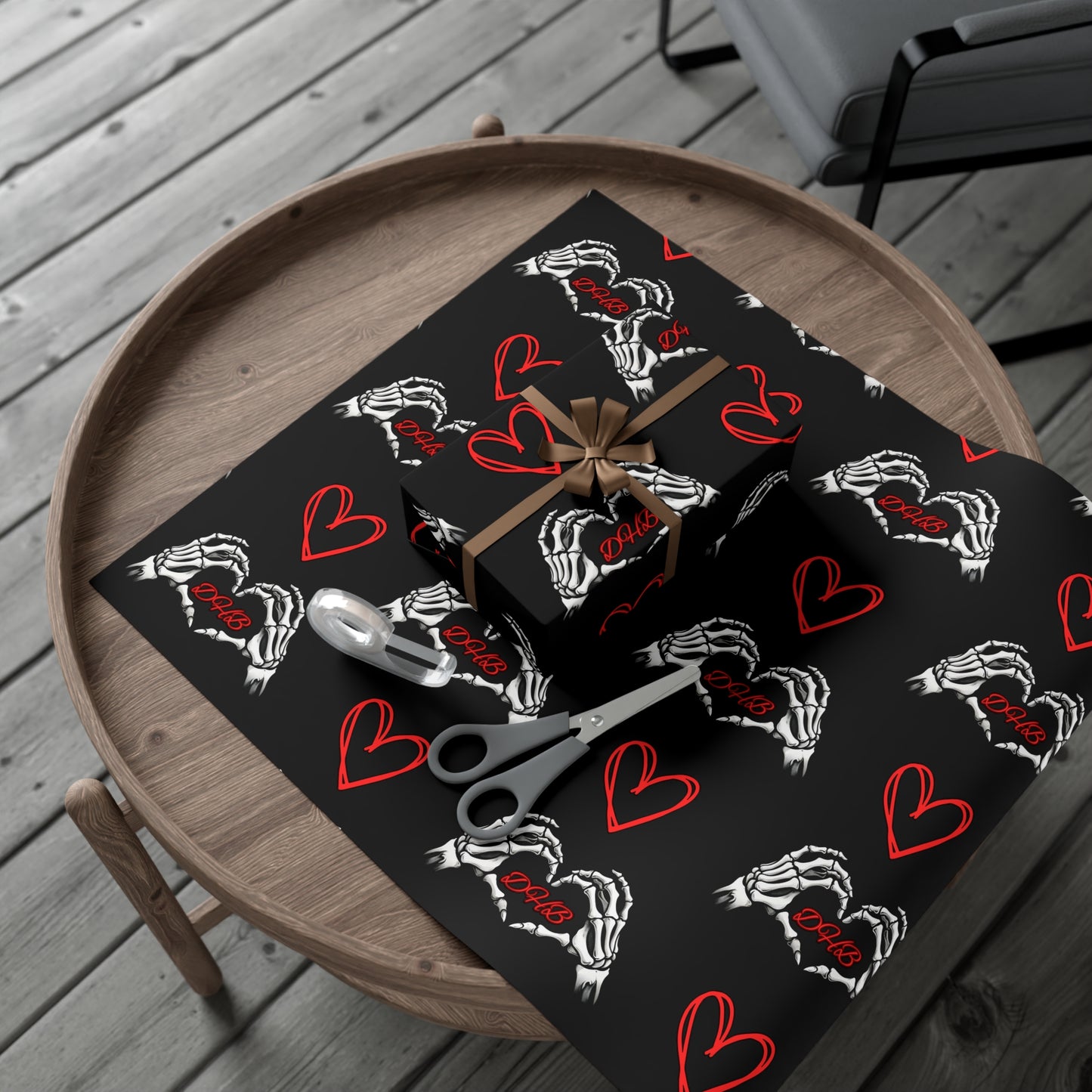 Dark Hearts Gift Wrap