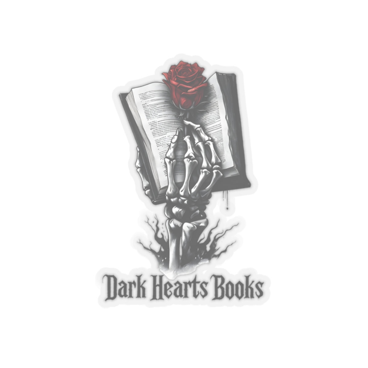 Dark hearts books Kiss-Cut Stickers