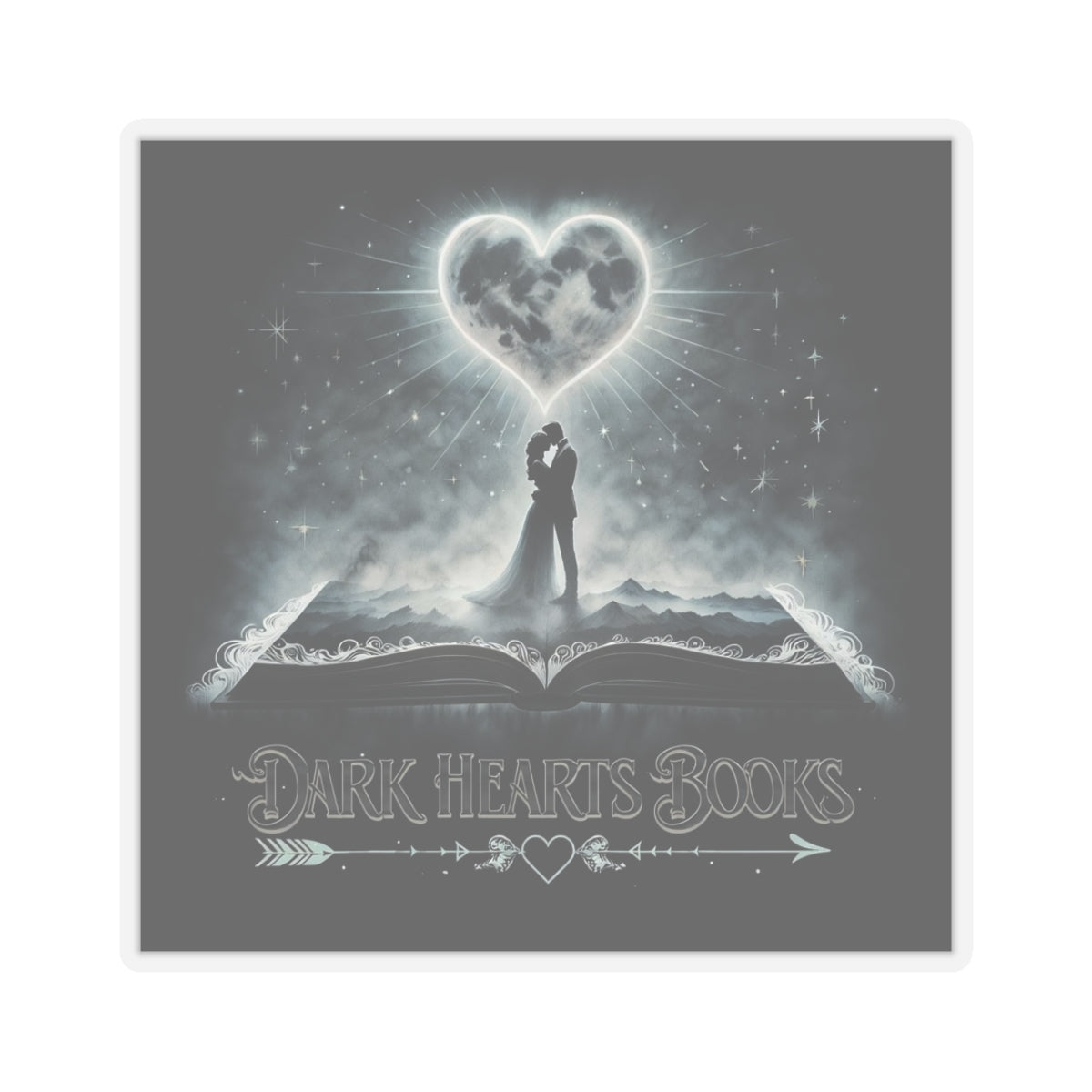 Dark Hearts Books Kiss-Cut Stickers