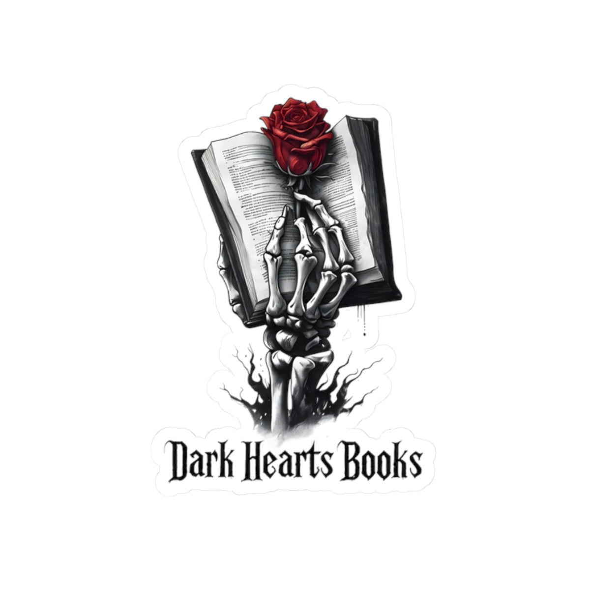 Dark hearts books Kiss-Cut Stickers