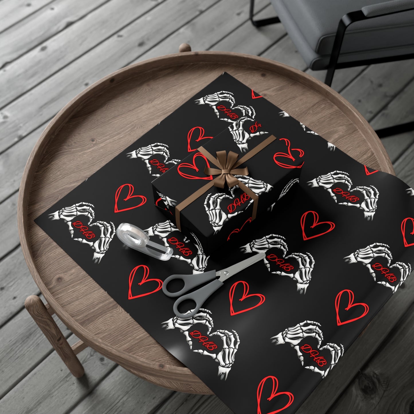 Dark Hearts Gift Wrap