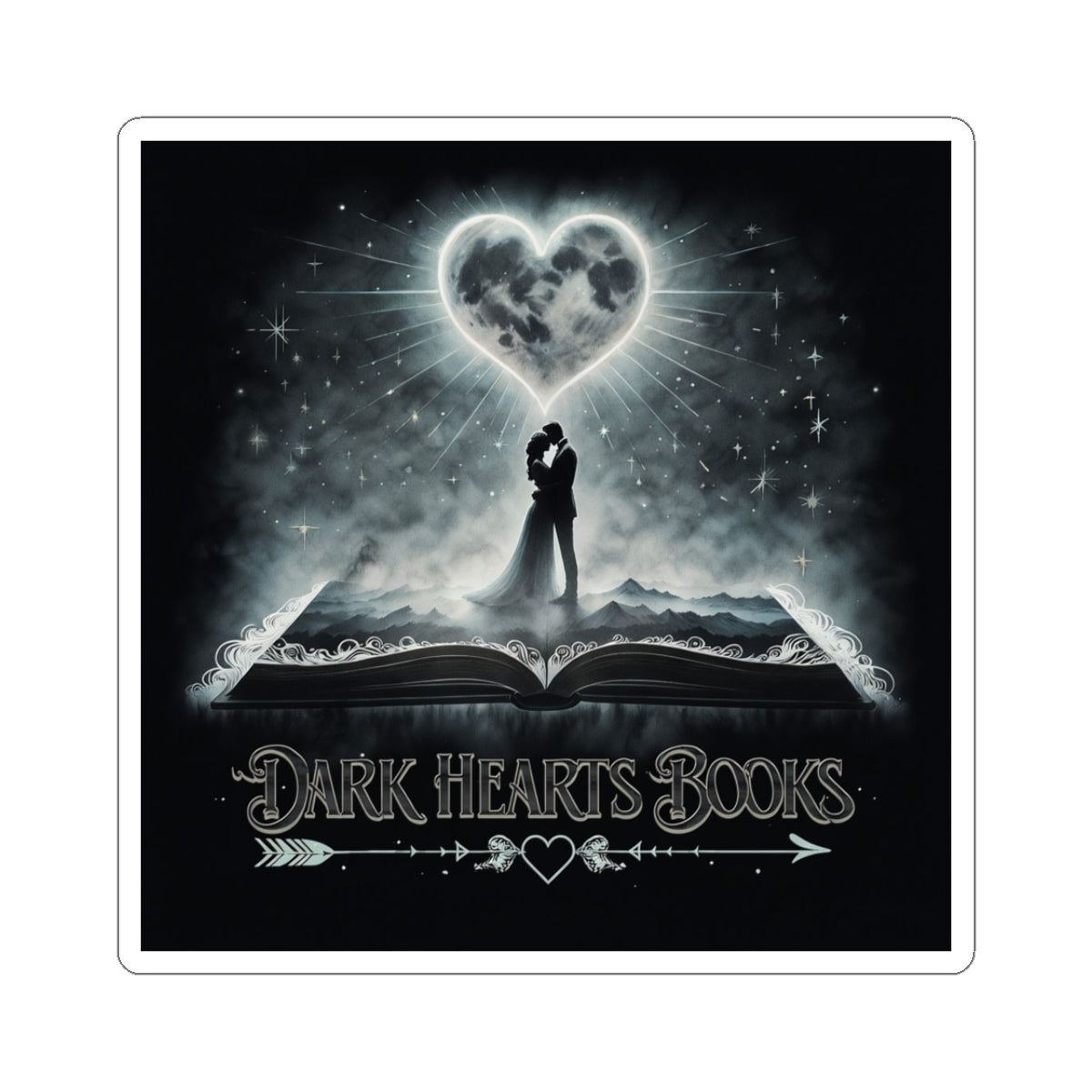 Dark Hearts Books Kiss-Cut Stickers