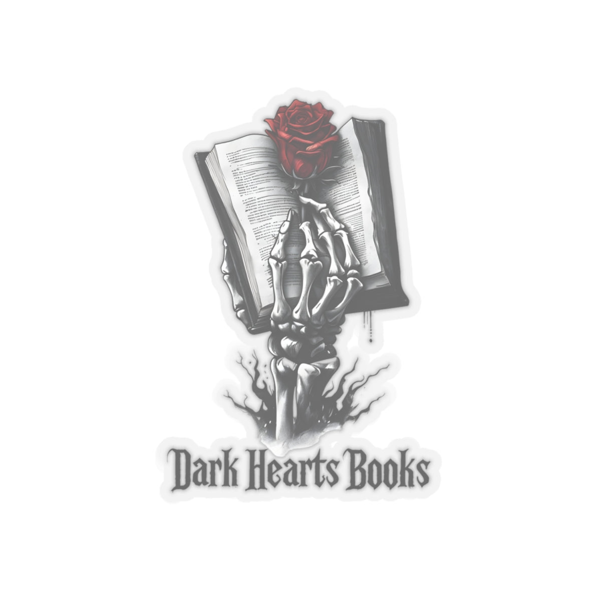 Dark hearts books Kiss-Cut Stickers