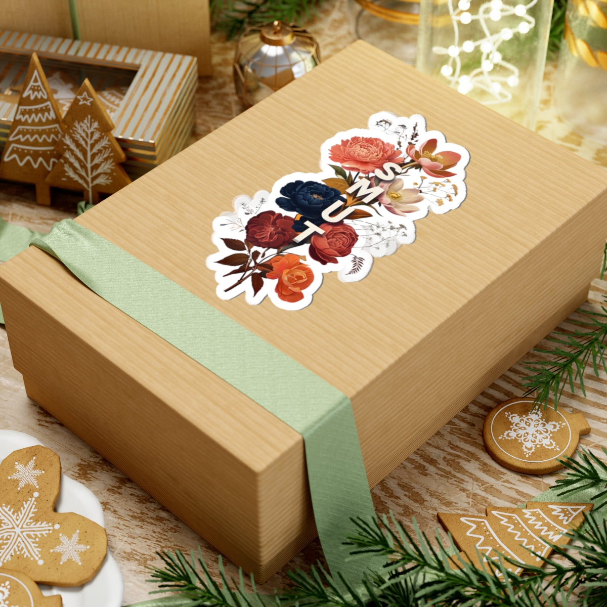 Floral Smut Kiss-Cut Sticker