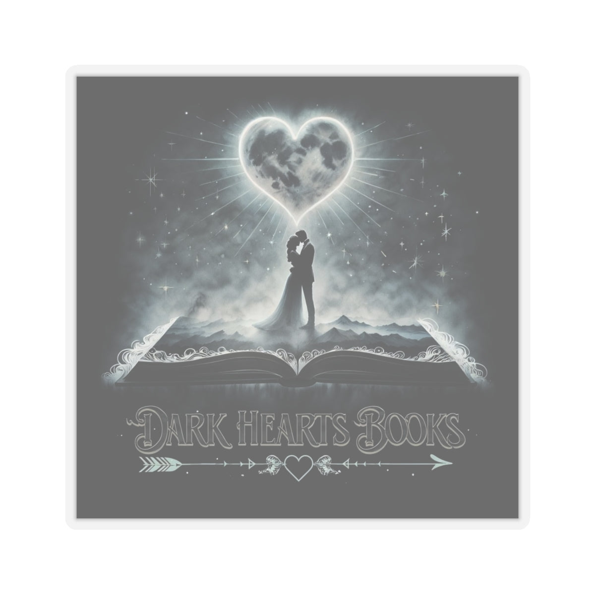 Dark Hearts Books Kiss-Cut Stickers