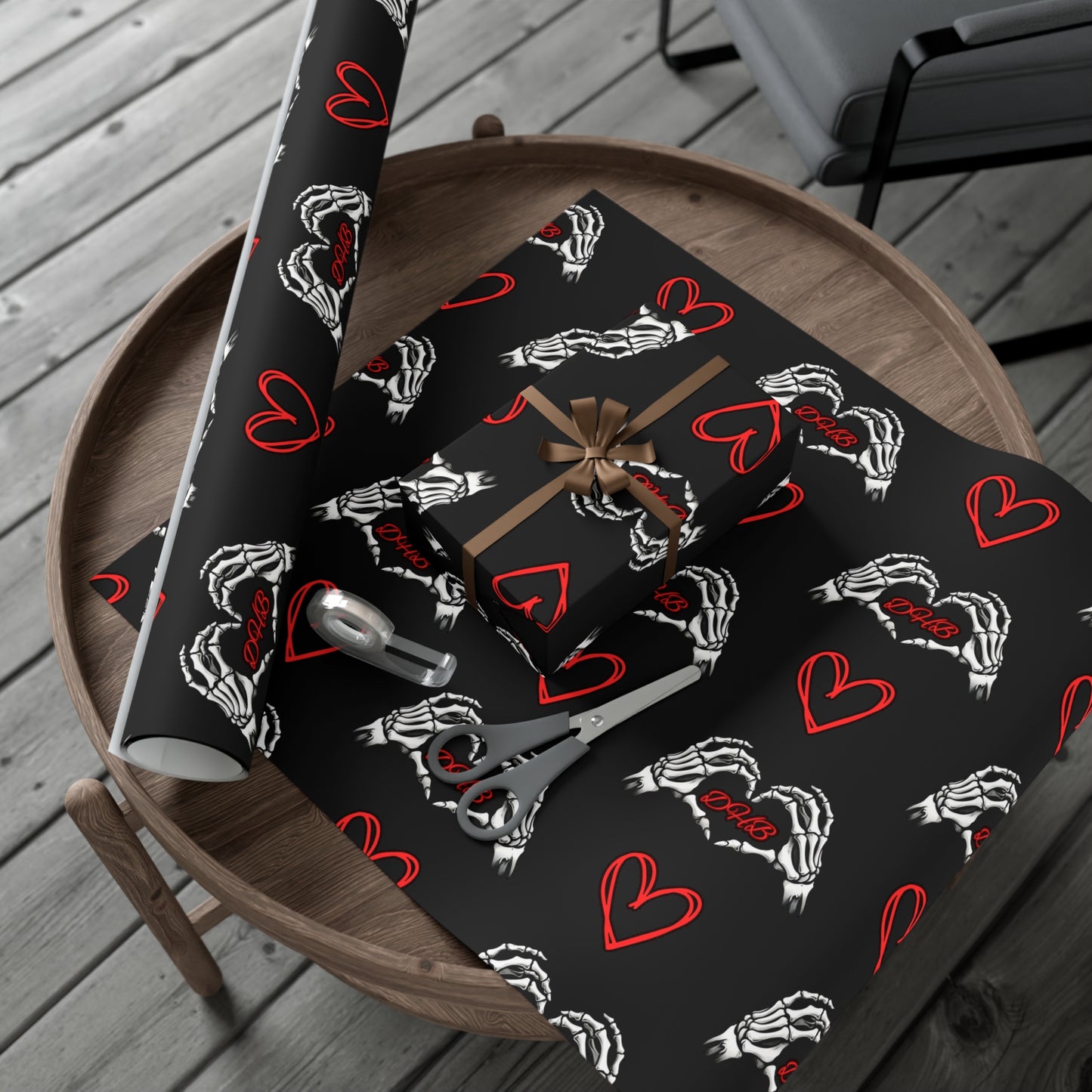 Dark Hearts Gift Wrap