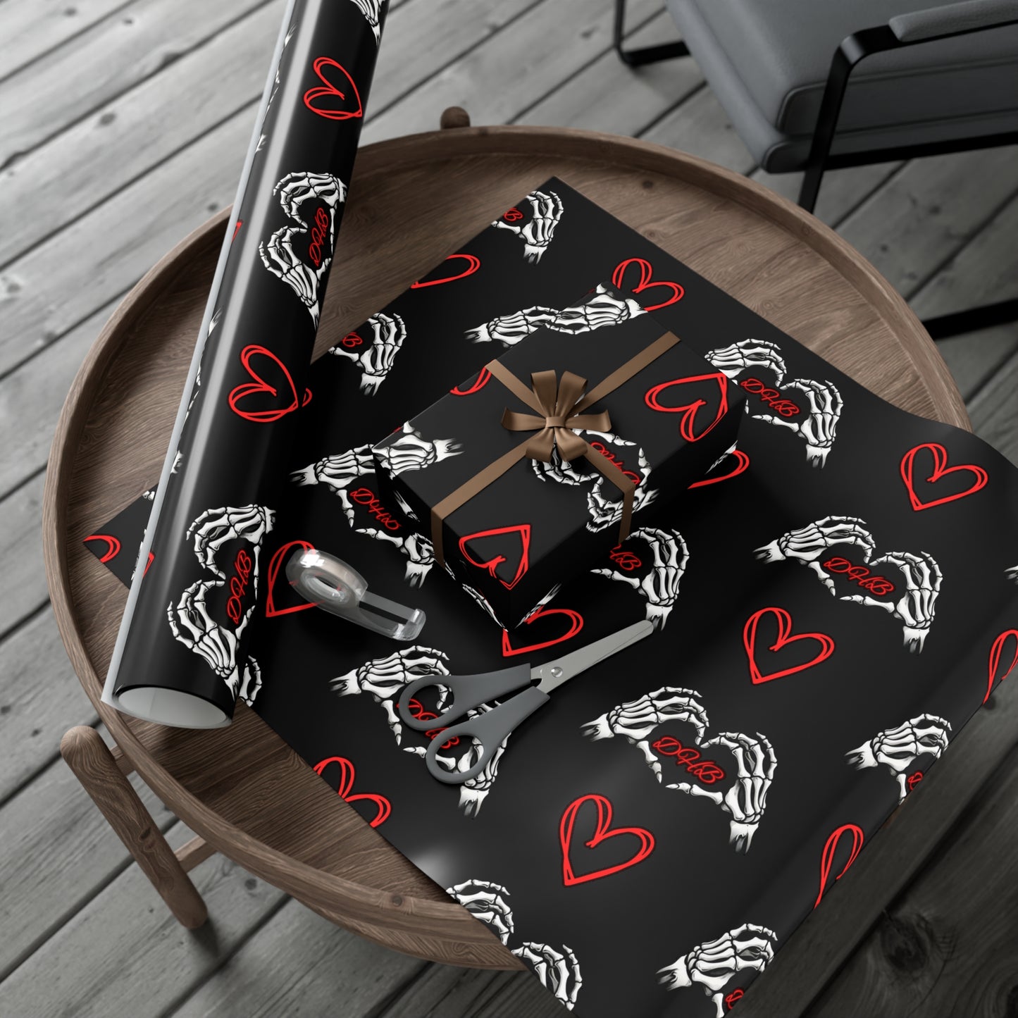 Dark Hearts Gift Wrap