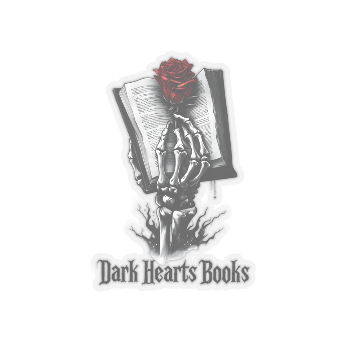 Dark hearts books Kiss-Cut Stickers