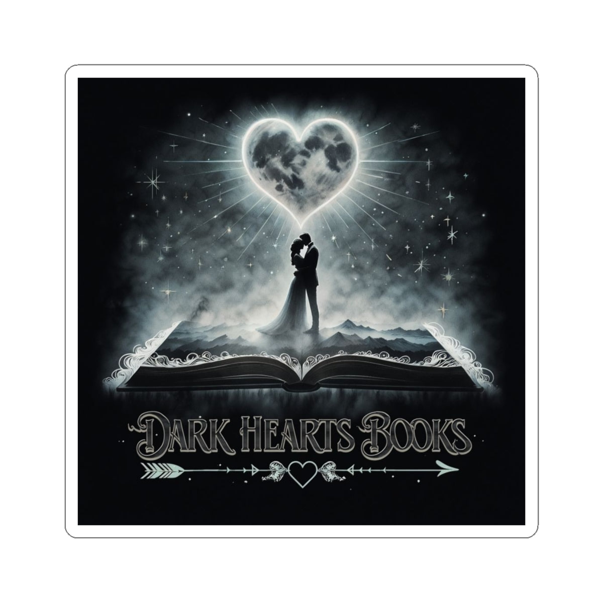 Dark Hearts Books Kiss-Cut Stickers