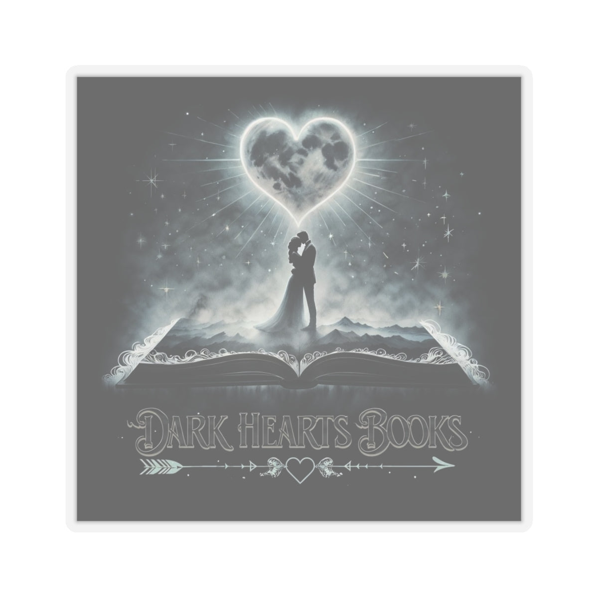 Dark Hearts Books Kiss-Cut Stickers