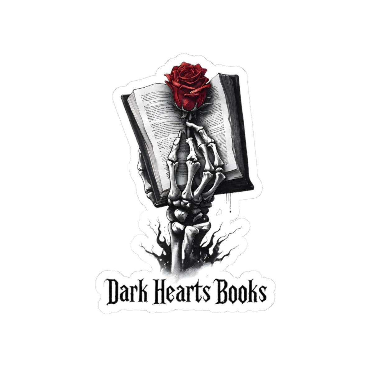 Dark hearts books Kiss-Cut Stickers