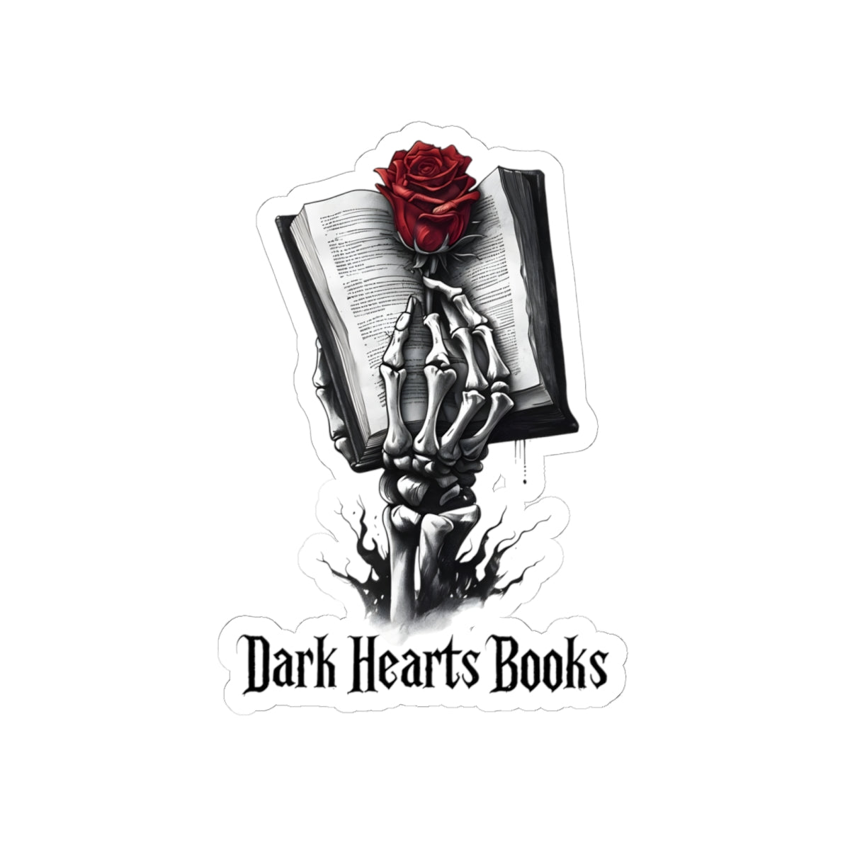Dark hearts books Kiss-Cut Stickers
