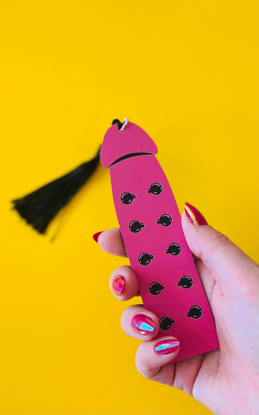 Prince Albert Cockmark Bookmark: Pink Leatherette