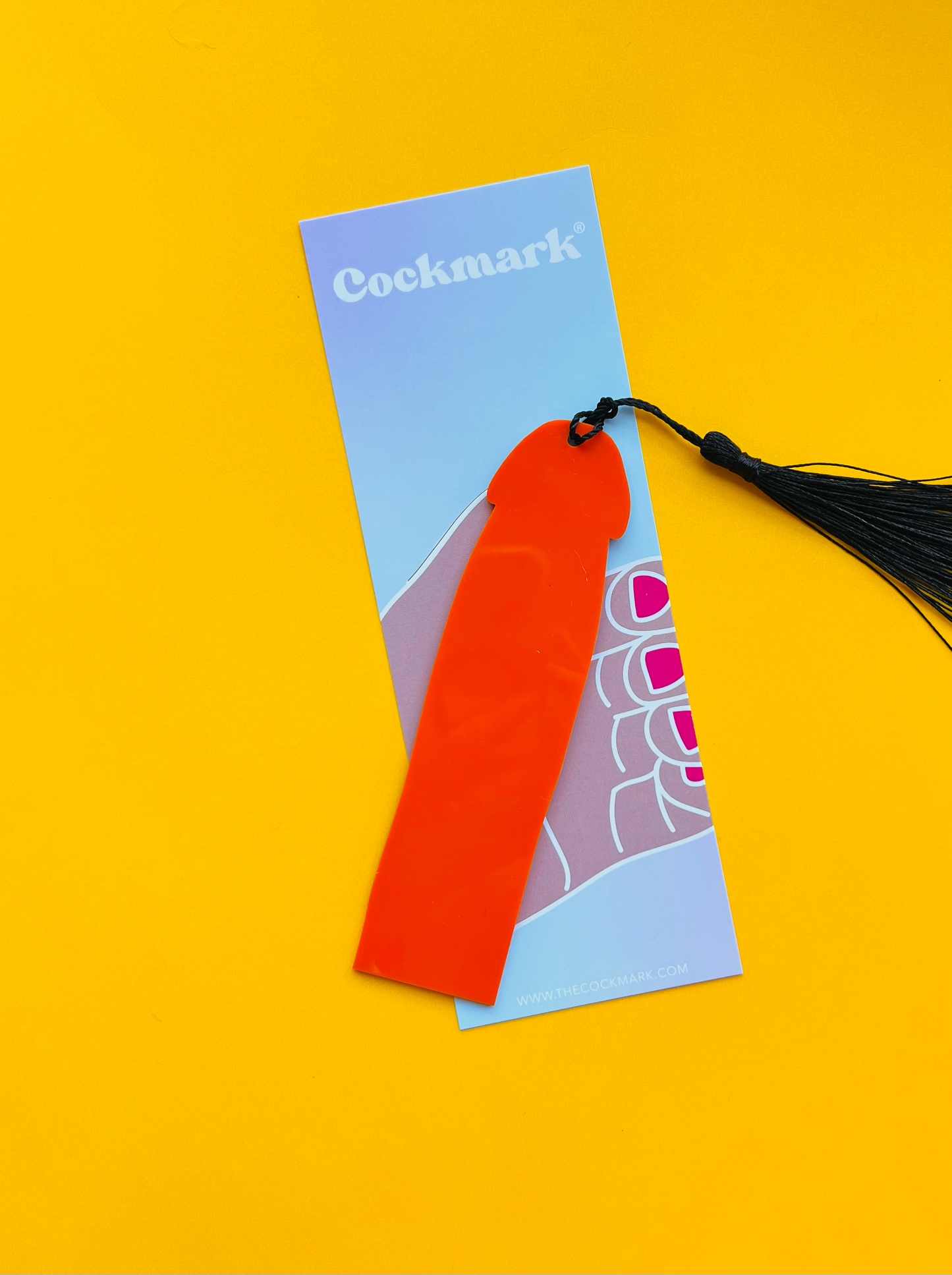 Blackbird Cockmark Bookmark: Pink