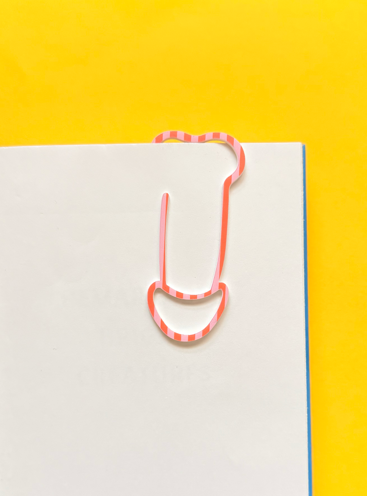 Cockclip Bookmark: Peach & Pink Stripe