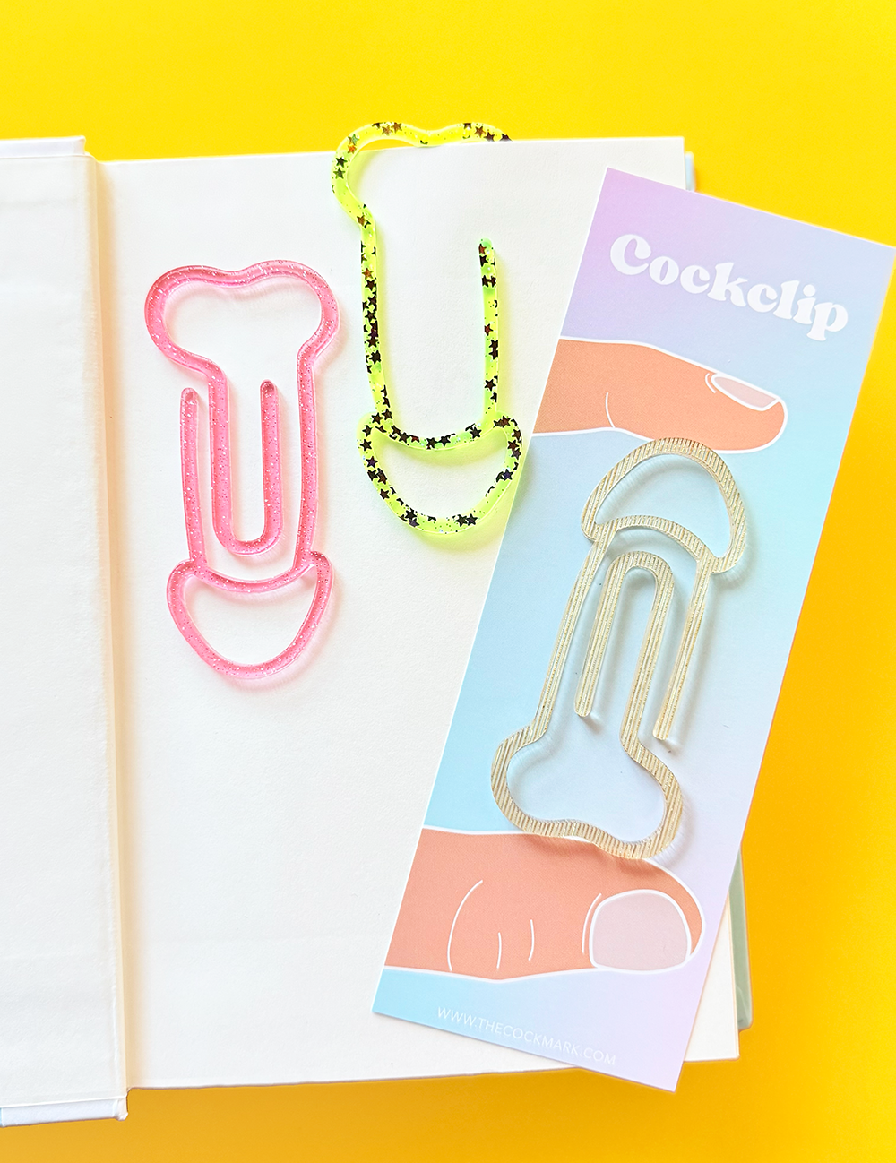Cockclip Bookmark: Peach & Pink Stripe