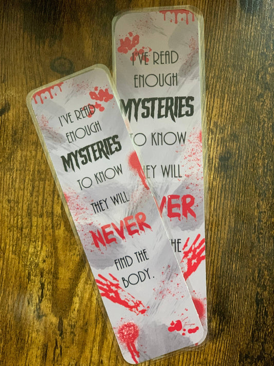 No Body Mystery Bookmark: Cardstock w/ Tassel, 8x2 in