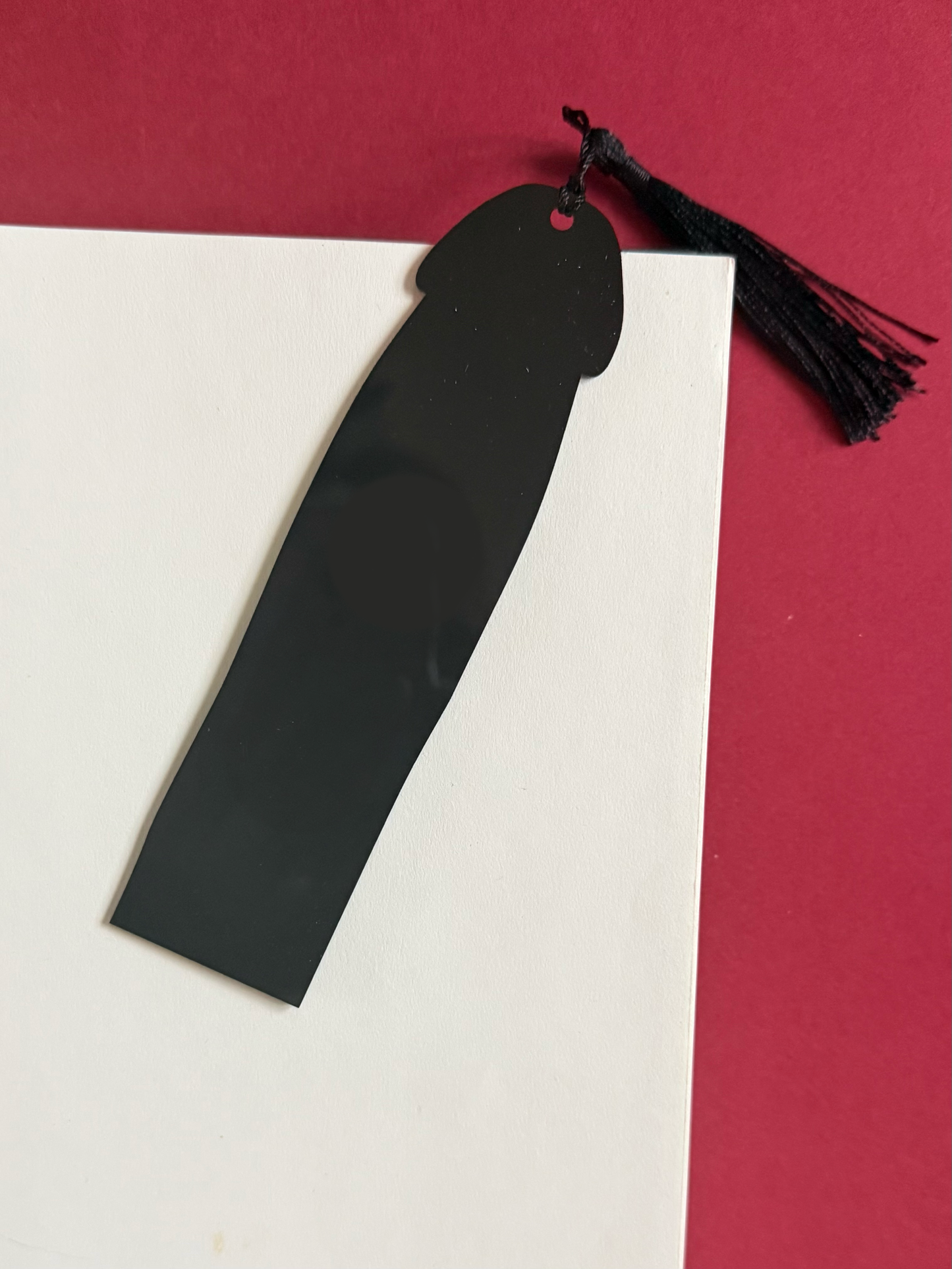 Dark Romance Cockmark Bookmark: Blue/Engraved Black