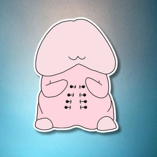 Mr. Ribbed Sticker: Neutral