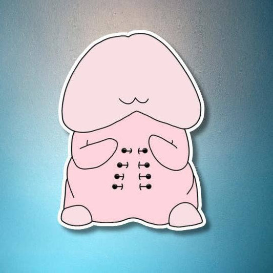 Mr. Ribbed Sticker: Neutral