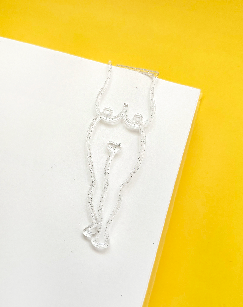 Nipclip Bookmark: Clear Glitter
