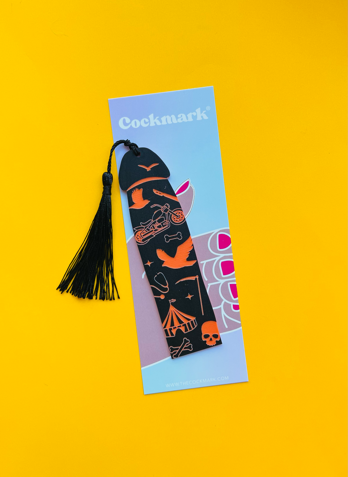 Blackbird Cockmark Bookmark: Pink