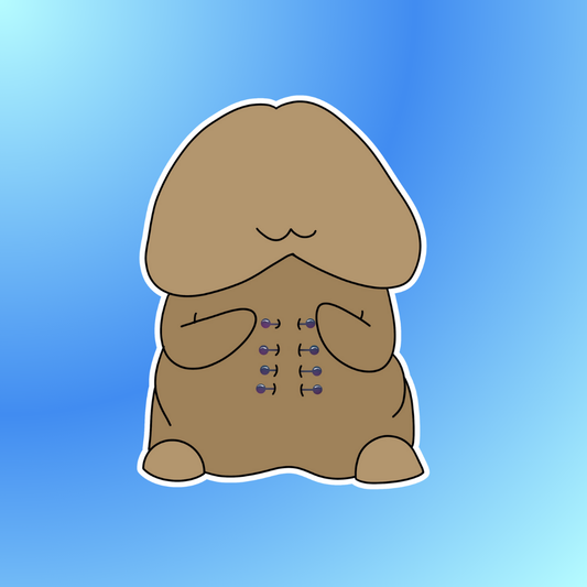 Mr. Ribbed Sticker: Chestnut
