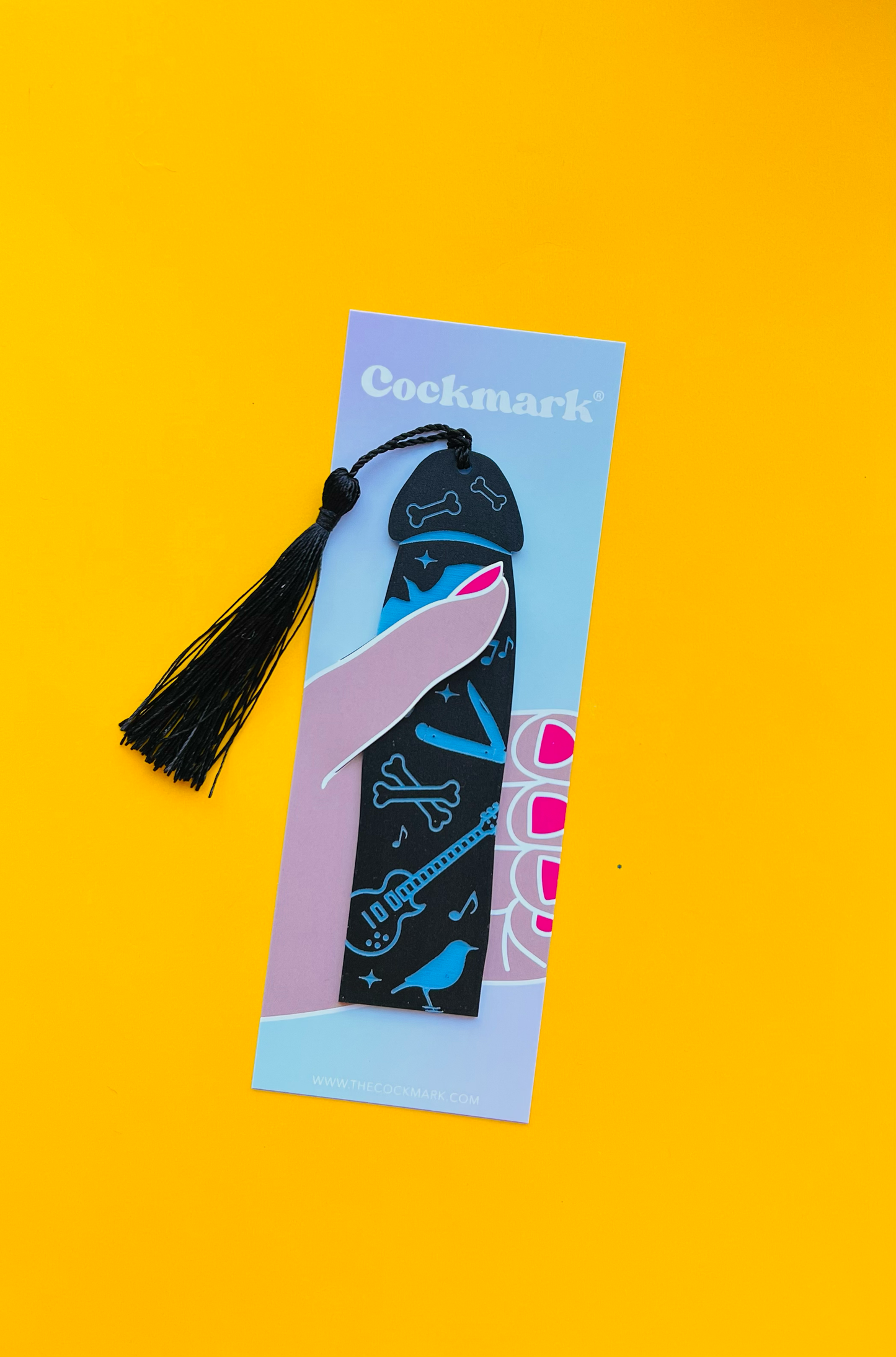 Blackbird Cockmark Bookmark: Pink