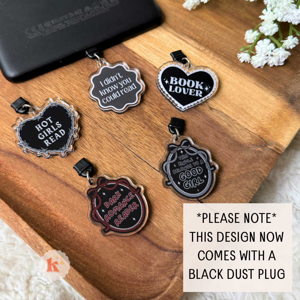 Reading Good Girl Kindle Charm, kindle accessories,bookstore: C plug