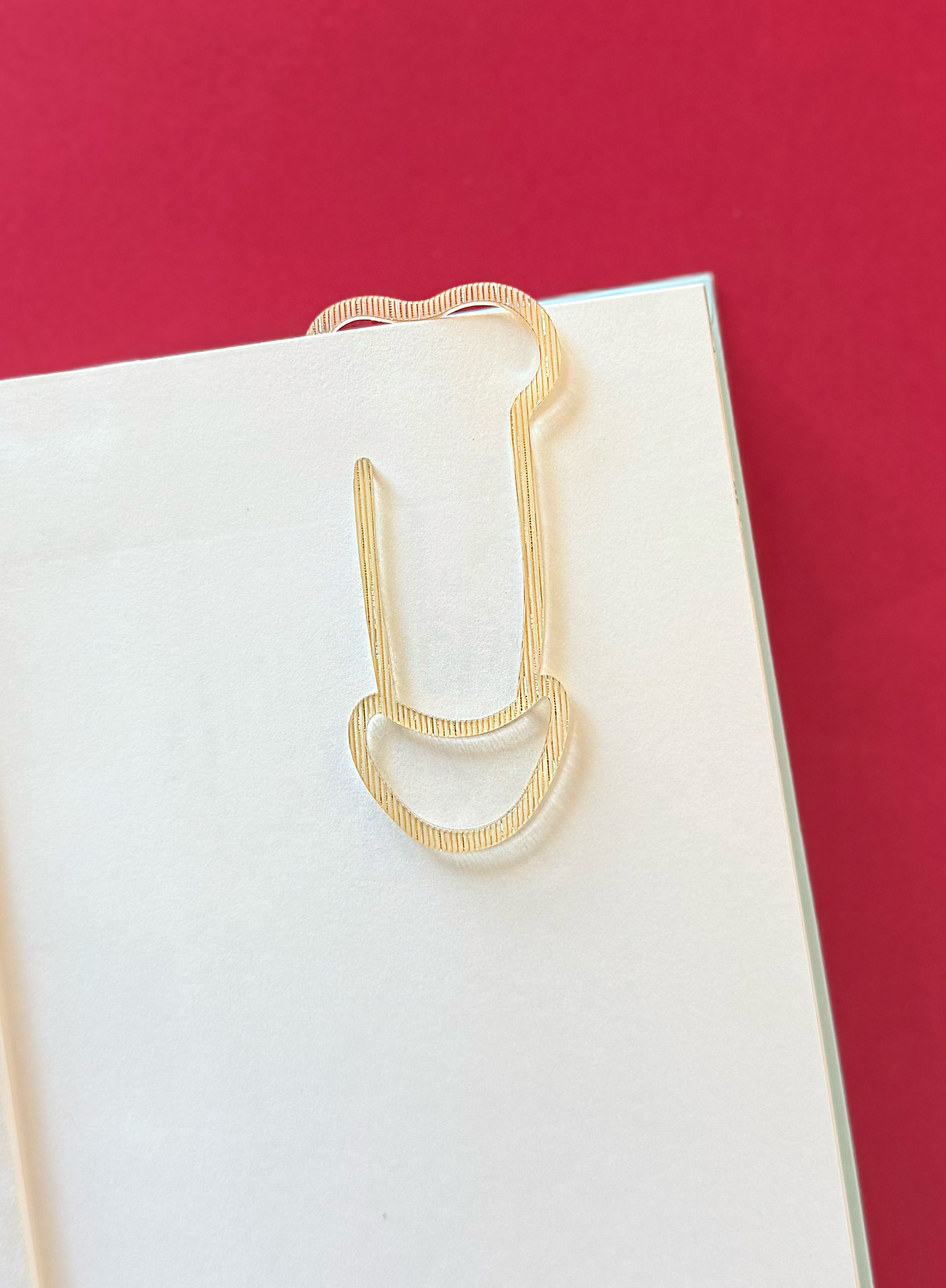 Cockclip Bookmark: Peach & Pink Stripe