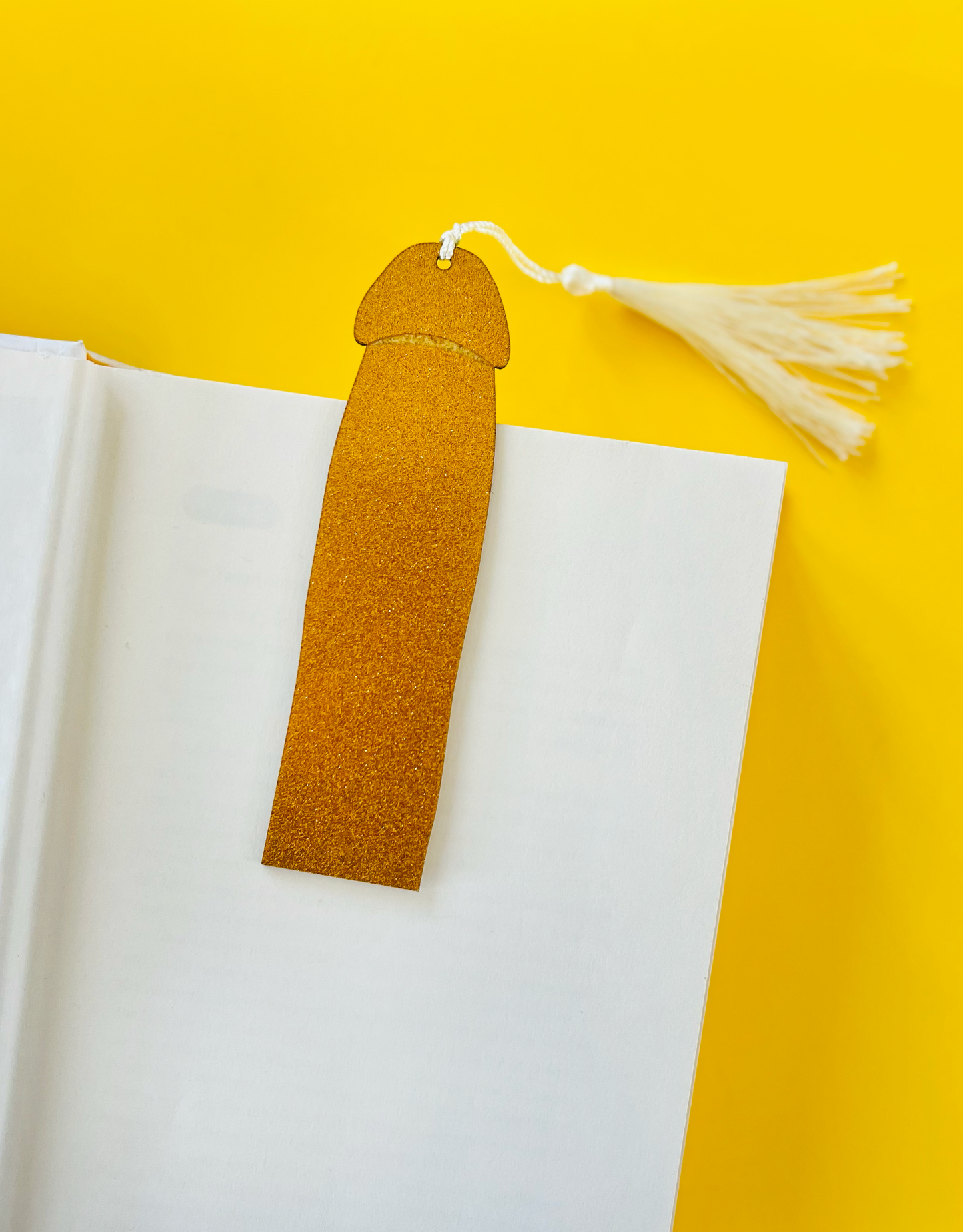 Glitter Cockmark Bookmark: Creamsicle